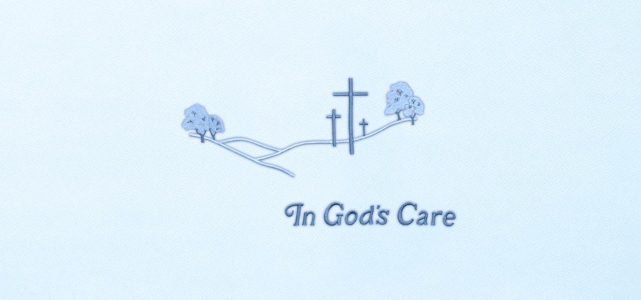 In Gods Care Blue Blue Faux
